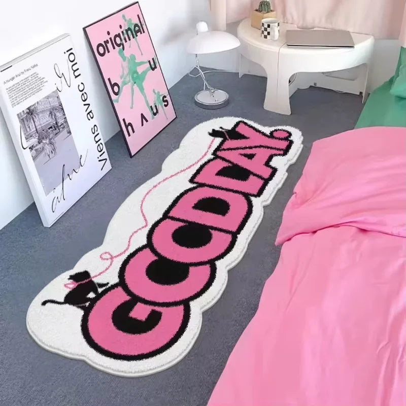 Cute Cartoon Non-slip Washable Rug Foot Mat Carpet for Kitchen Bathroom Living Room Bedroom