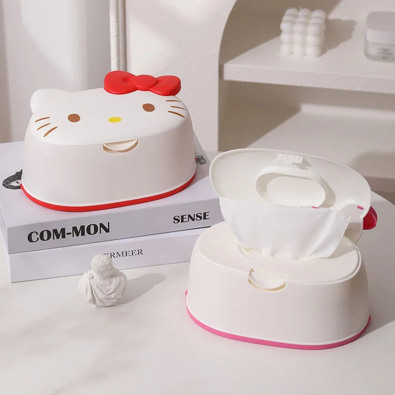 Cute Cartoon Tissue Box Holder for Bathroom & Bedroom - Large Capacity Tabletop Napkin Storage