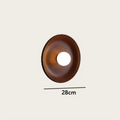 Nordic Wooden Wall Lamp with Round Shade - Modern Minimalist Wall Light for Bedroom & Living Room