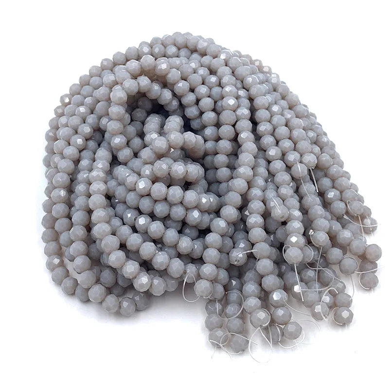 Crystal Beads for Jewelry Making - Rondelle Faceted Glass Spacer Beads