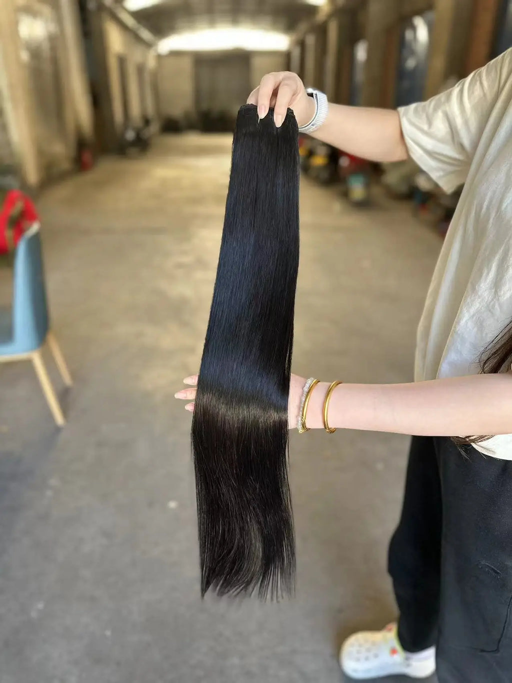 Synthetic Hair Extensions Blonde Straight Bundles Heat Resistant 12-38 Inch