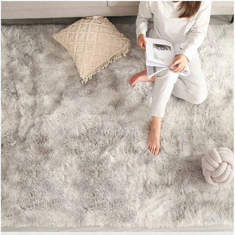Indoor Plush Carpet for Living Room & Bedroom - Modern Minimalist Design, 800x1600mm