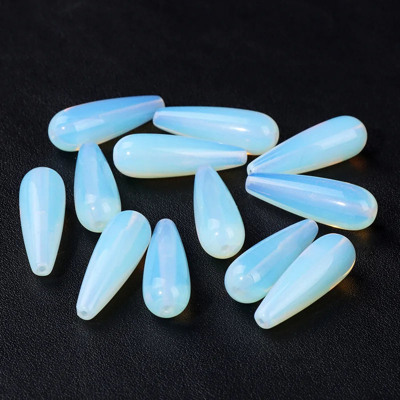 Natural TearDrop Chalcedony Beads Water Drop Jasper Beads for DIY Jewelry Making - Wholesale