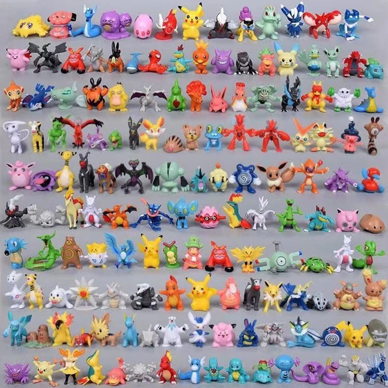 144-Piece Pokémon Pikachu Action Figure Toy Set - Mini Anime Collectibles