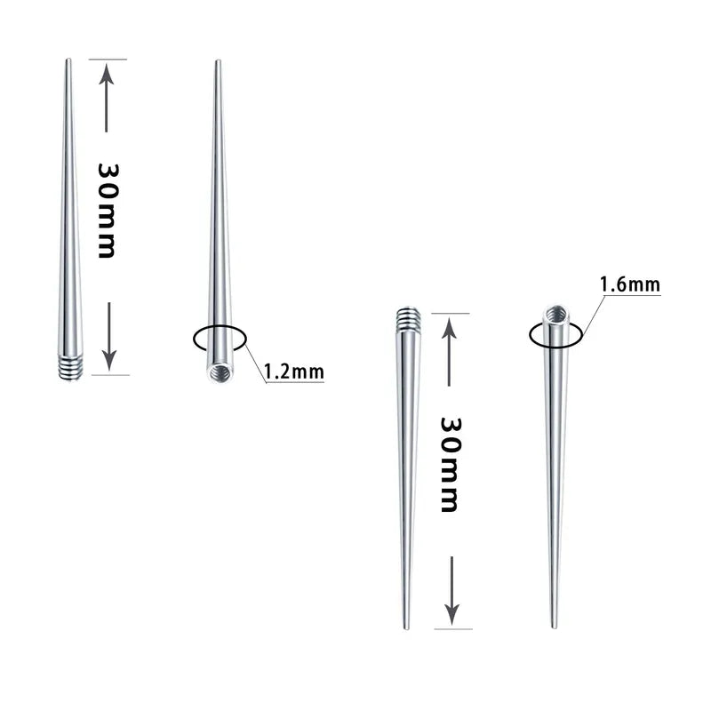Stainless Steel Piercing Guide Pin for Jewelry Stretching & Taping