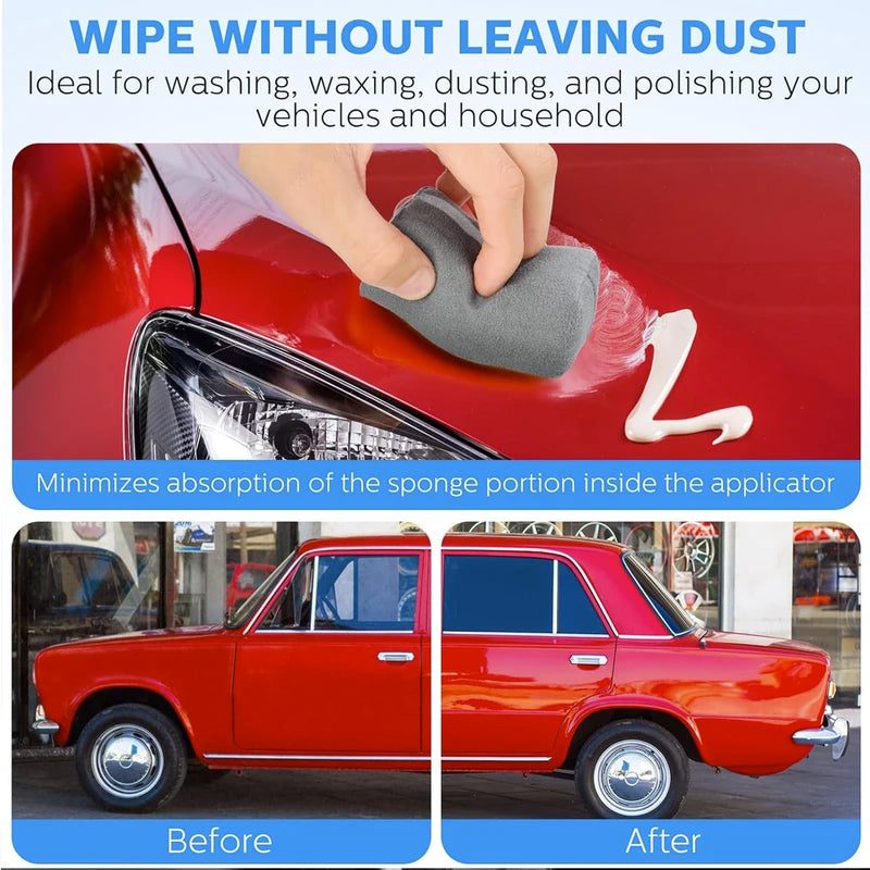 Car Detailing Suede Applicator Pads for Ceramic Coating - Durable Microfiber Sponges