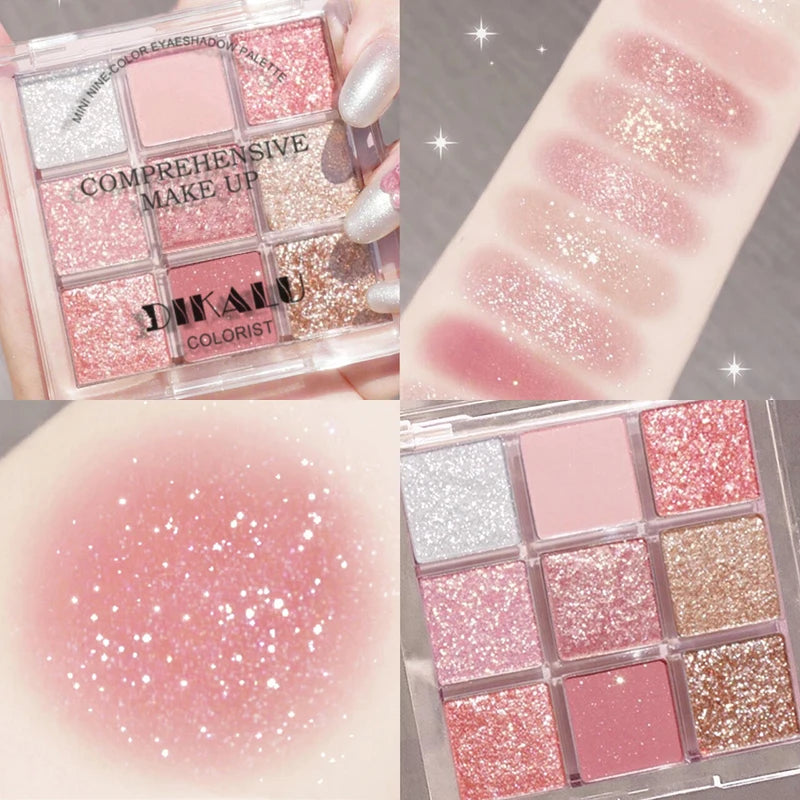 Eyeshadow Palette with Metallic Finish - 8+ Colors for Glam Makeup, Spring & Summer Collection