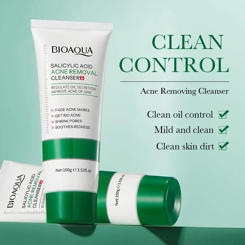 Salicylic Acid Facial Cleanser for Acne & Oil Control - Face Wash Foam