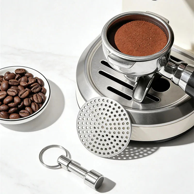 Magnetic Espresso Puck Screen for 51/55/58mm Coffee Filters - Durable Stainless Steel