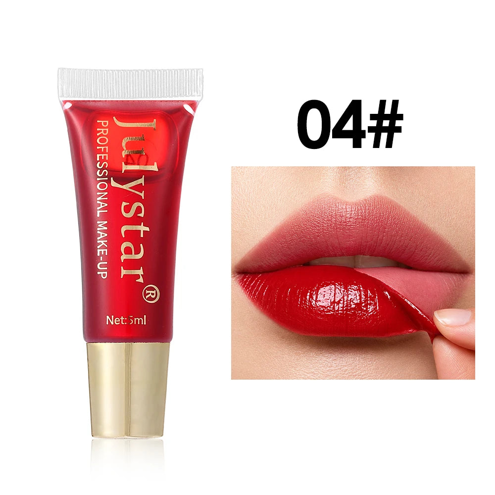 Long-Lasting Waterproof Lip Gloss with Peel Off Mask - 6 Colors
