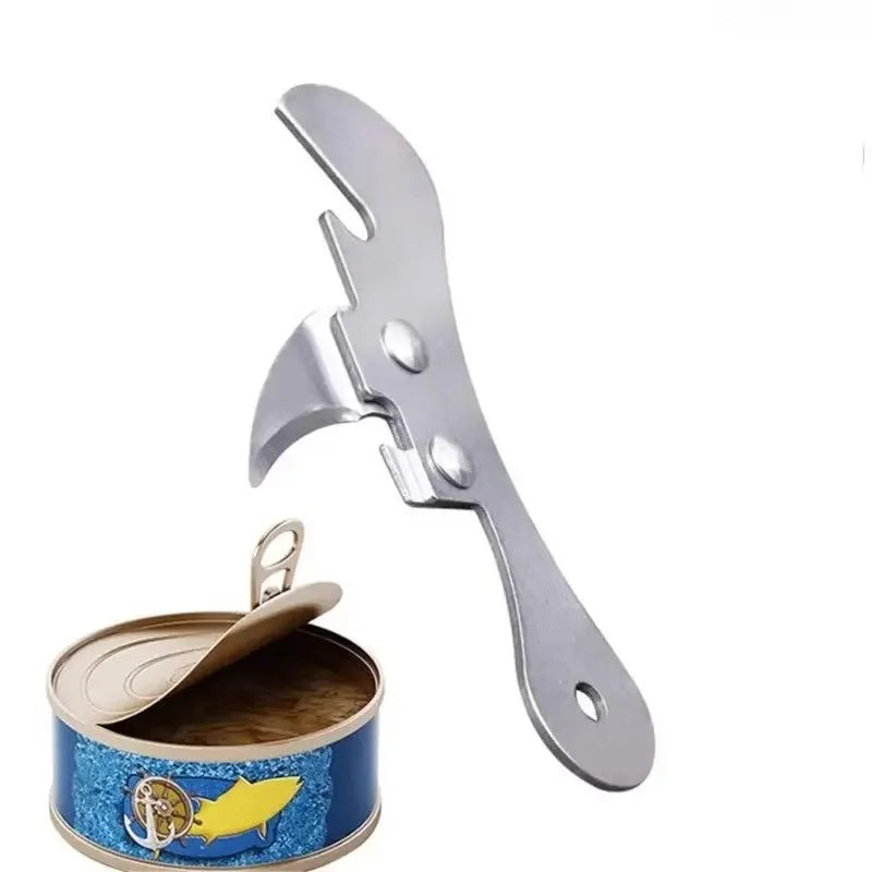 Manual Stainless Steel Can Opener - Safe Side Cut Kitchen Tool