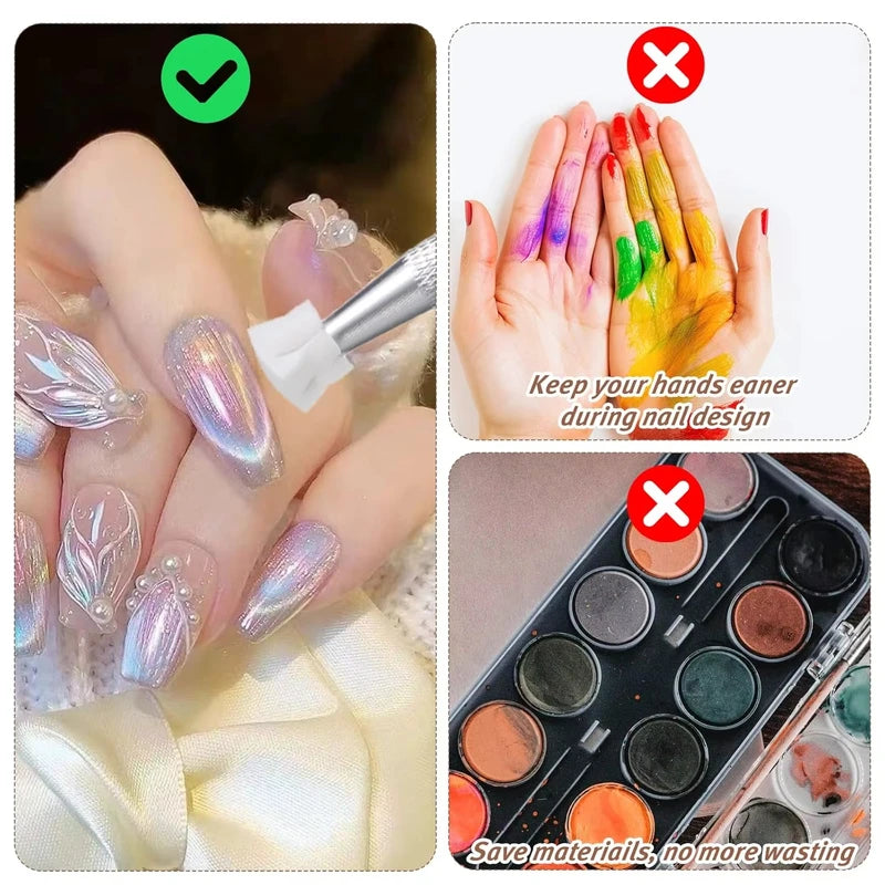 Square Nail Art Sponge Set 50/100 Pieces Gradient Nail Brush Manicure Decoration