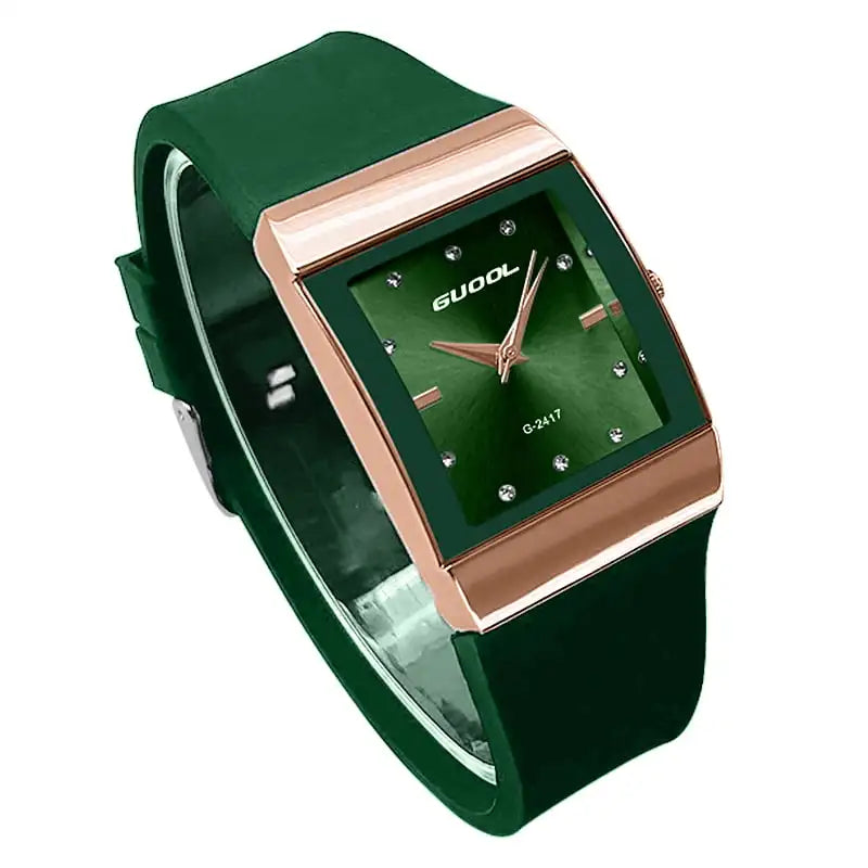Unisex Quartz Watches with Square Dial - Fashionable Luxurious Timepieces
