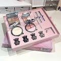 Face Makeup Set with Lip Mud Eyebrow Pen Mascara Blusher Contour & Eyeshadow