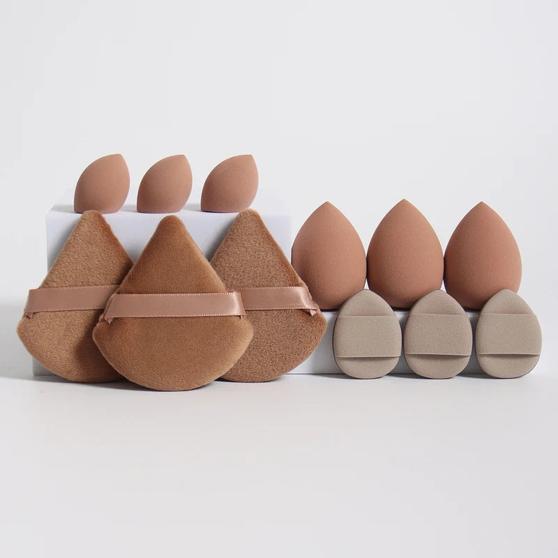 12-Piece Makeup Sponge Set with Powder Puffs, Beauty Eggs & Cushion Puffs