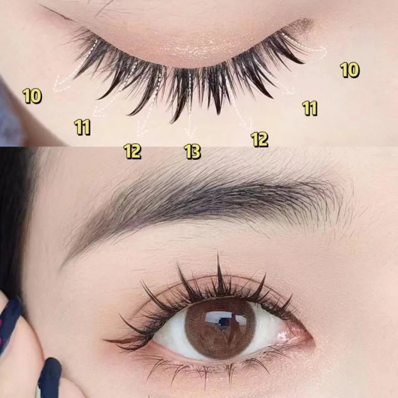 Natural 3D Mink Eyelashes Cluster Kit - Multiple Lengths for Lash Extensions