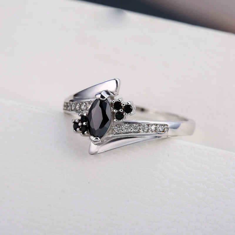 925 Silver Engagement Ring with Austrian Crystal Prong Setting - Classic Style, Wholesale