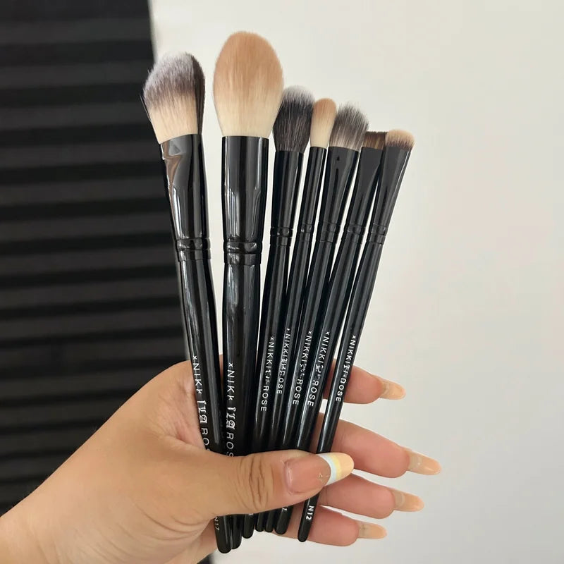 Pro Makeup Brush Set 7PCS - Professional Face, Eye & Lip Cosmetic Tools