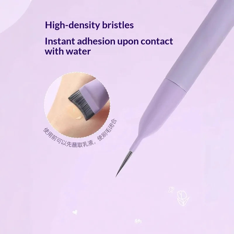 Ultra Thin Moon Shape Foundation Brush - Flat Top Angled Kabuki for Liquid Makeup & Concealer