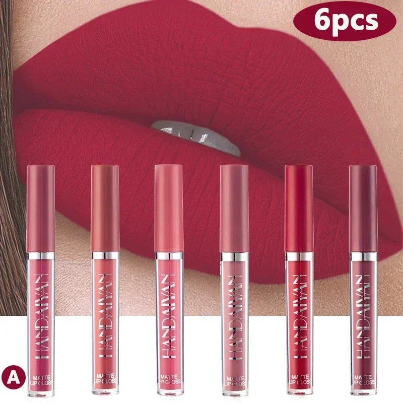 Waterproof Matte Lipstick Set - Long Lasting Velvet Lip Gloss with Moisturizing Formula