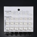 12 Pairs Pearl Earrings Set - Multi-Size Simulated Pearl Studs for Women Girls