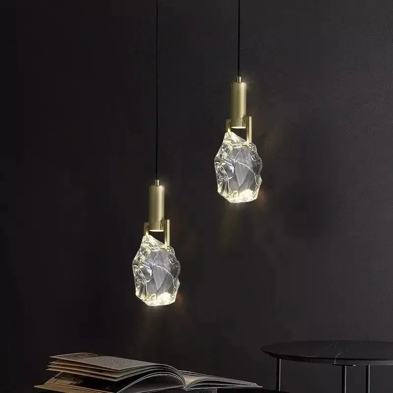 Modern Crystal Pendant Lamp Nordic LED Hanging Light for Bedroom Dining Room