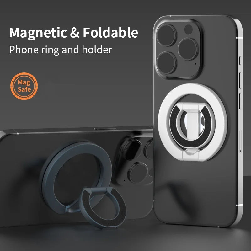 MagSafe Double-Sided Magnetic Phone Ring Holder & Stand for Smartphones