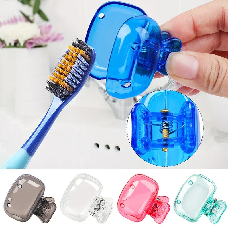 Travel Toothbrush Head Covers 4PCS Toothbrush Protector Caps Portable Plastic Case