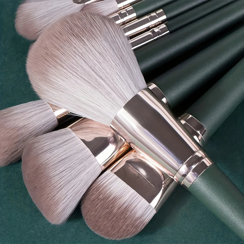 14-Piece Makeup Brush Set with Full Face & Eye Detail Brushes - Soft & Professional