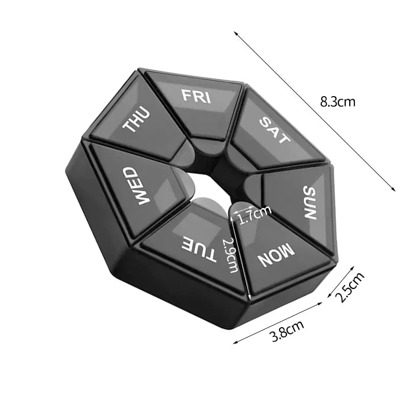 Mini 7-Day Pill Storage Box Travel Portable Medicine Organizer - Multifunction Plastic Sealer Box
