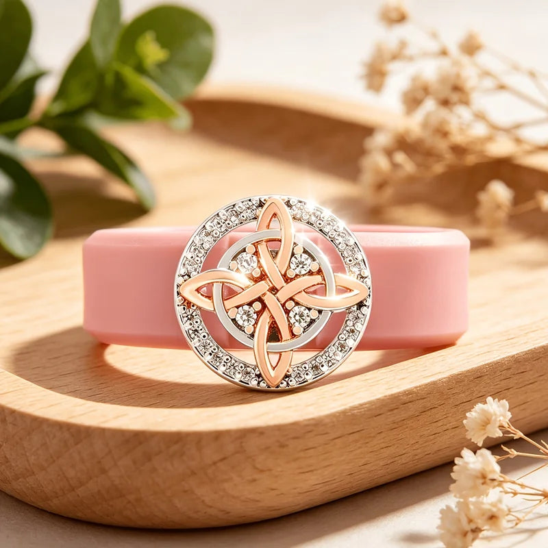 Spiritual Celtic Knot Silicone Ring for Protection & Love - Adjustable Sizes