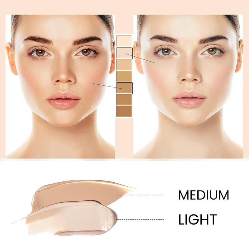 Waterproof CC Foundation Cream with Brightening & Blemish Coverage - 30ml