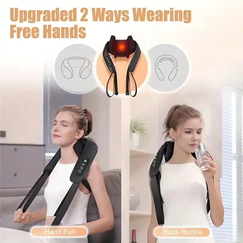Ergonomic Neck Massager with Reversible Cloth Cover - Relaxation & Pain Relief