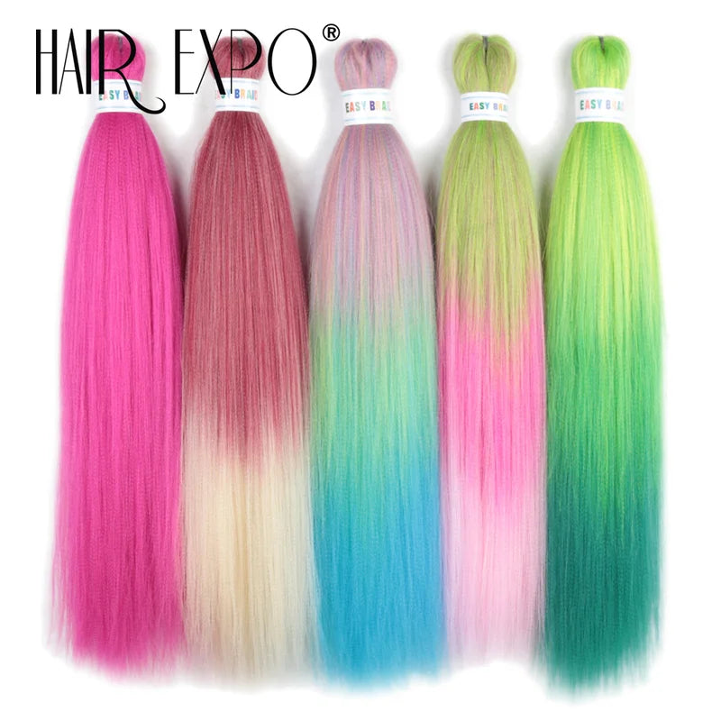 Pre-Stretched Synthetic Braiding Hair Extensions 26 Inch Jumbo Yaki for DIY Ponytail & Stage