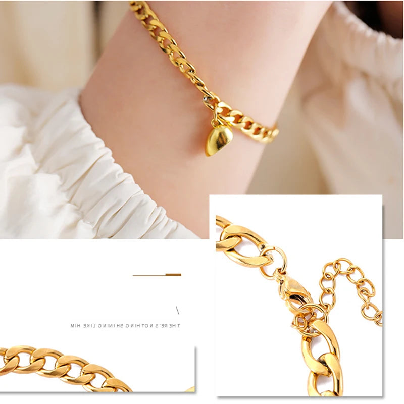 Magnet Couple Bracelets Set Heart Attraction Jewelry Stainless Steel Charm