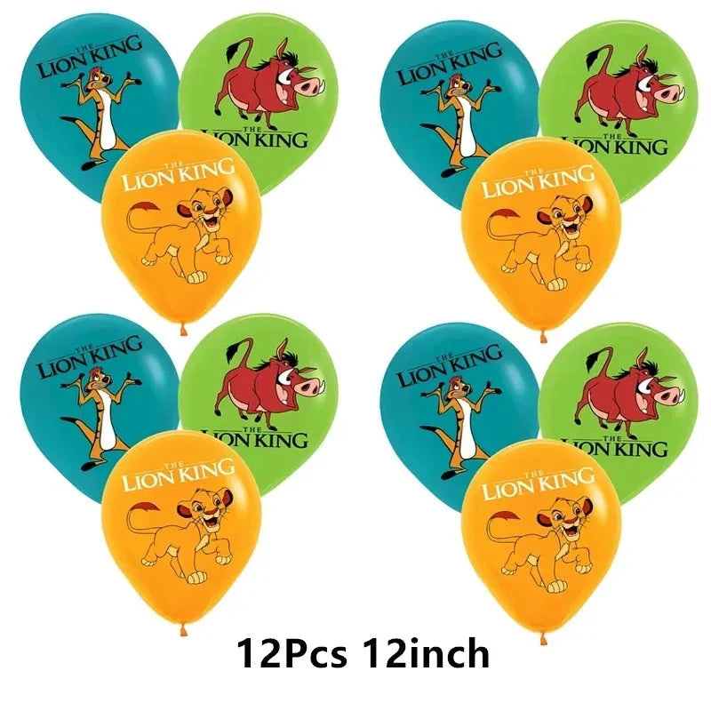 Lion Balloons Pack - 10 or 12pcs 12-Inch Jungle Animal Latex Party Decor