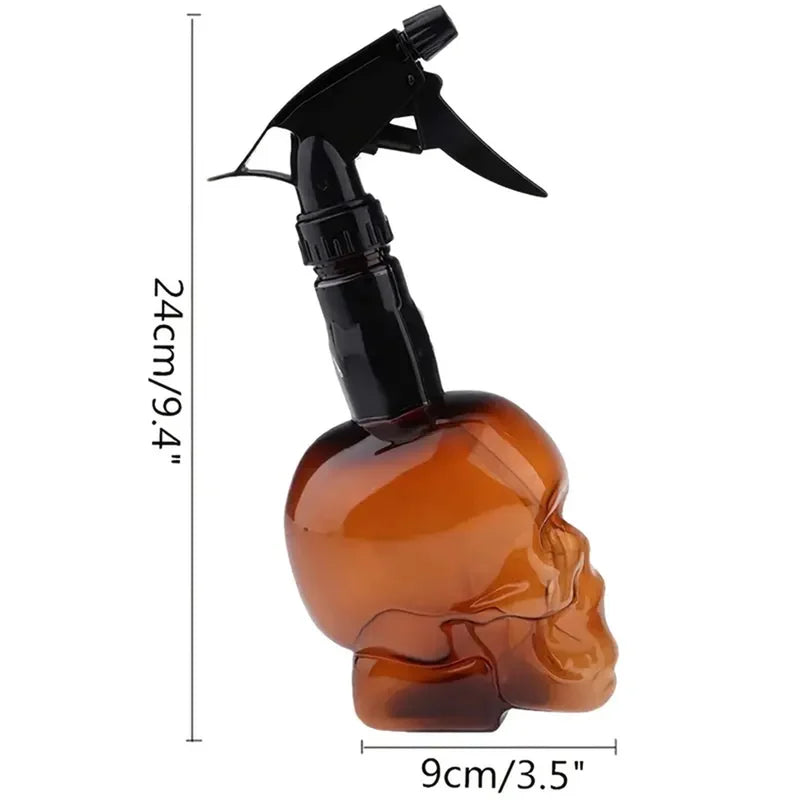 Skull-Shaped Plastic Spray Bottle 500ml for Hair & Tattoo Studio Decor