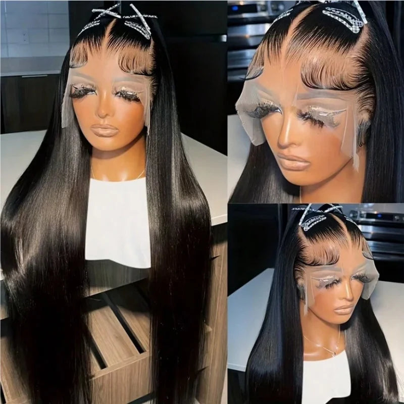 40 Inch Human Hair Wigs for Women - Lace Front, Remy Brazilian Straight Hair