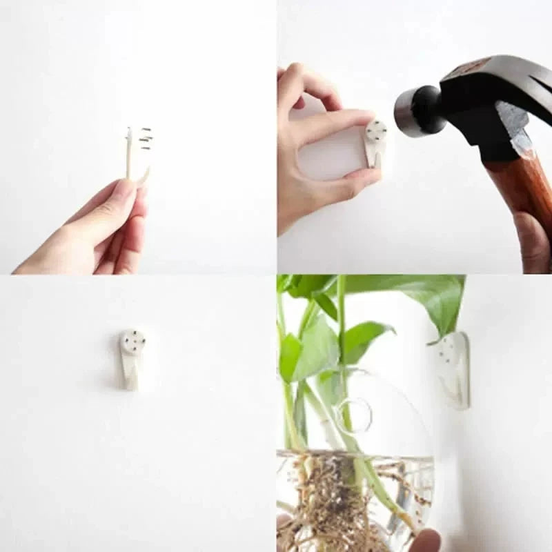 Wall Hanging Glass Terrarium with Self-Watering System - Handmade Round Crystal Vase