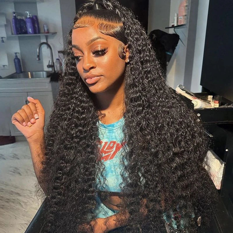 Water Wave 13x4 13x6 Lace Front Wigs Human Hair Curly Natural Hairline for Women