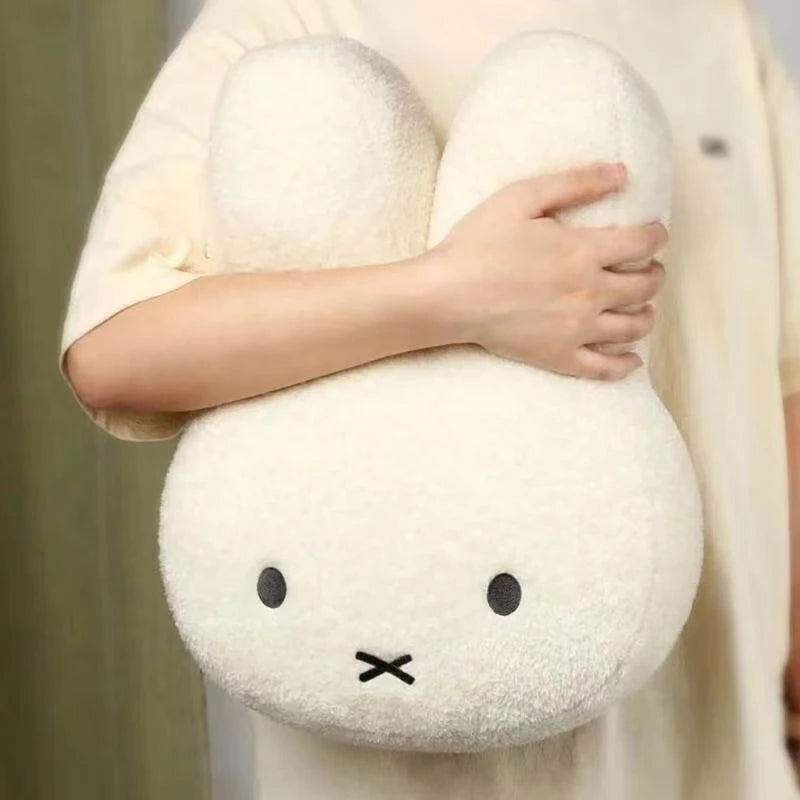 Kawaii Plush Rabbit Pillow - Cute Cartoon Cushion for Bedroom Sofa Decor