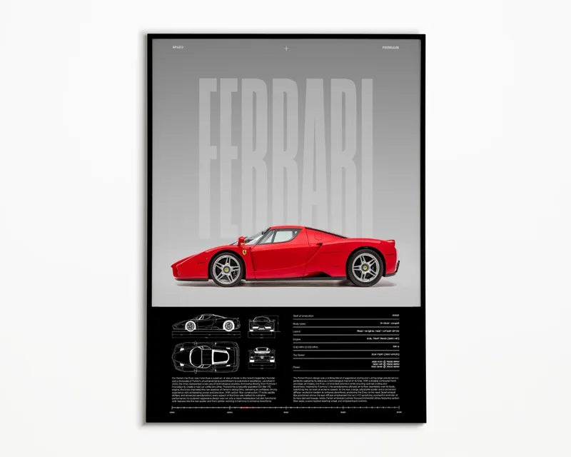 Classic Car Wall Art Canvas Print – Modern Automotive Home Decor