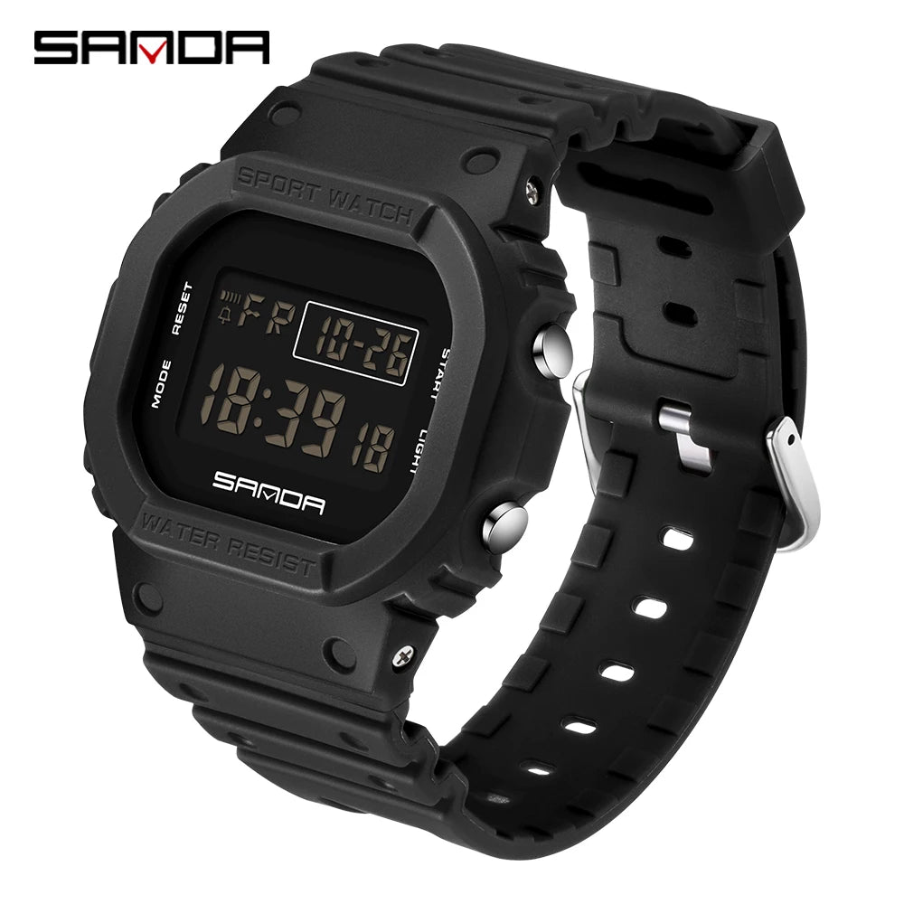 Children's Waterproof Digital Sport Watch with LED Display and Luminous Features