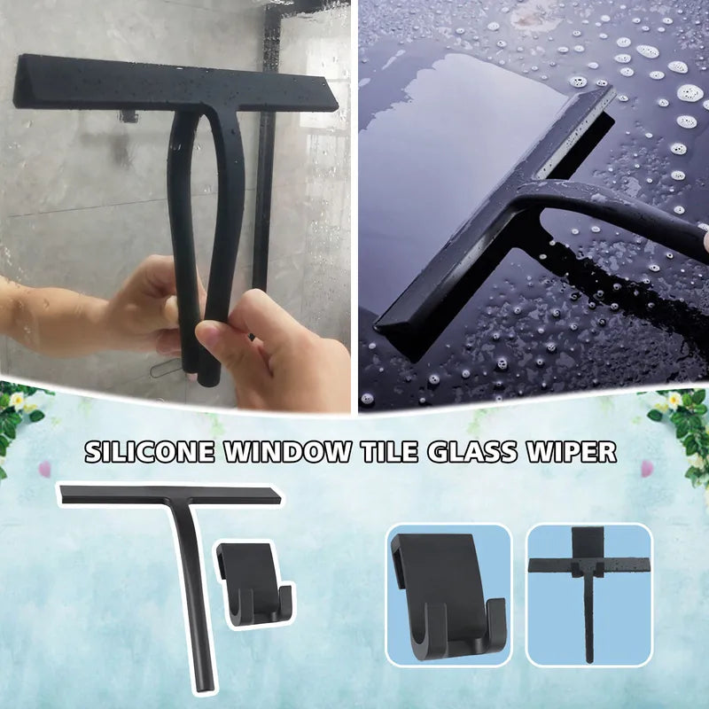 Bathroom Shower Squeegee Glass Cleaner Wiper Silicone Blade for Bathroom Accessories