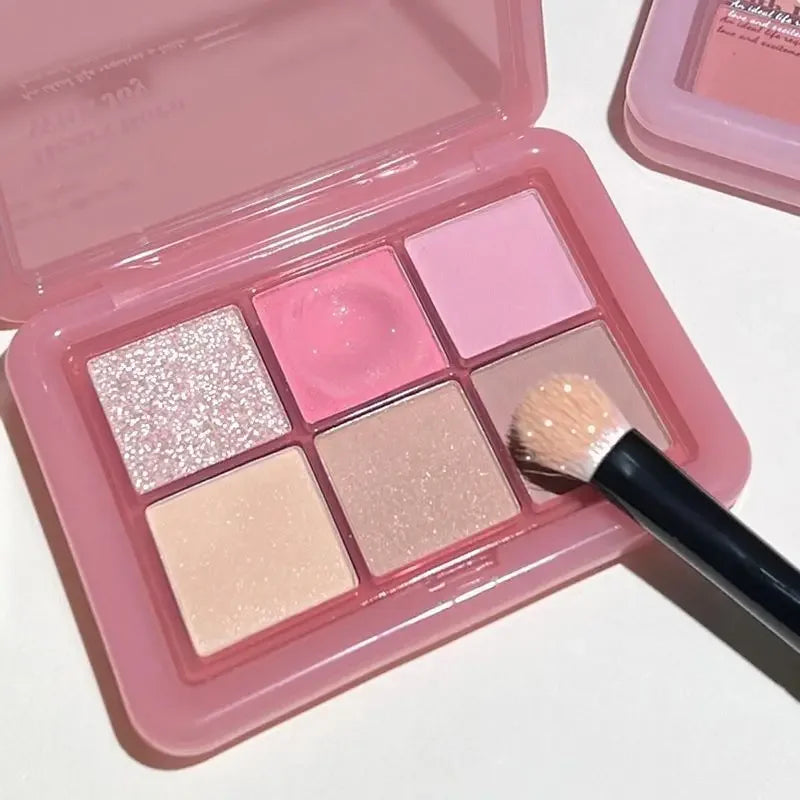 Colorful Glitter & Matte Eyeshadow Palette with 4 Shades for Makeup