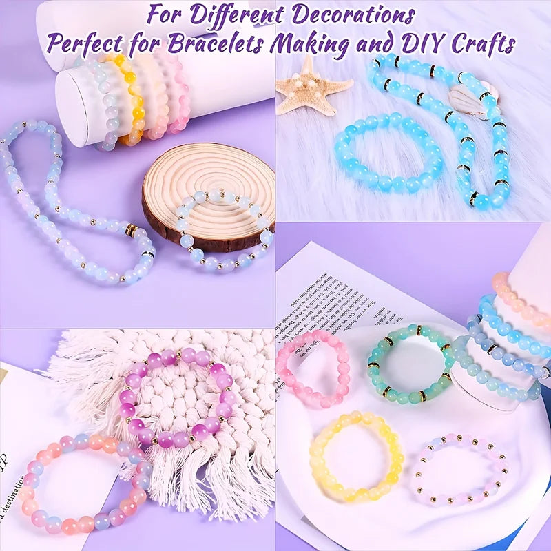 Crystal Glass Beads Jewelry Making Kit - 24 Colors, Round Party Style, 480pcs