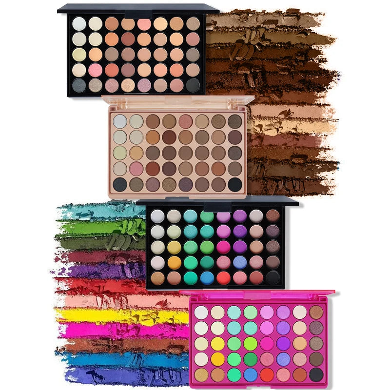 40-Color Eyeshadow Palette with Matte & Shimmer Finishes - Long-Lasting & Highly Pigmented