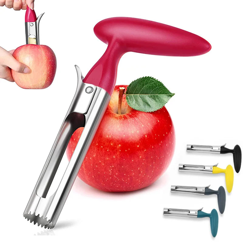 Stainless Steel Apple Corer Fruit Slicer Kitchen Tool - Multi-Function Core Remover