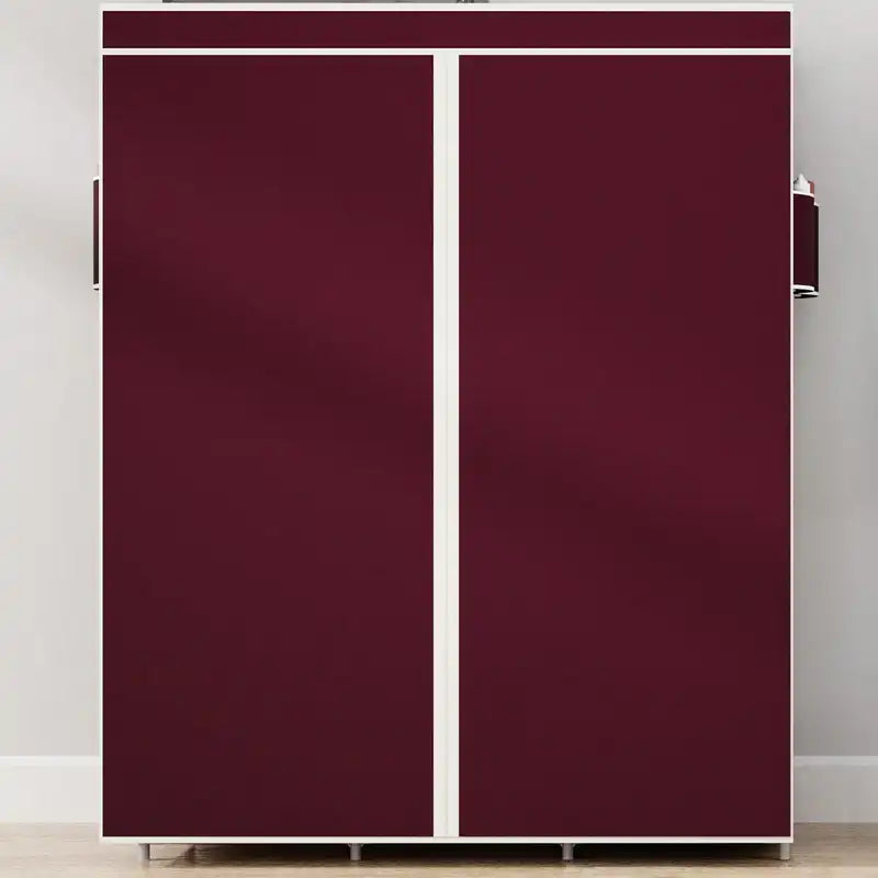 Large Capacity Portable Wardrobe Closet with Shelves & Hanging Rod - Dustproof Cloth Storage Cabinet