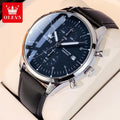 Men's Luxury Leather Strap Quartz Watch Waterproof Business Timepiece